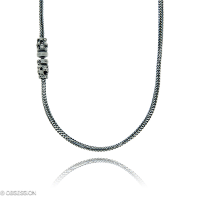 Mikrokosmos Kette in Silber, mit einer Länge von 460mm.