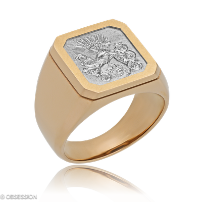 Siegel Siegelring in Rotgold, mit einer Ringbreite von 16.2mm und einer Ringgrösse von 62