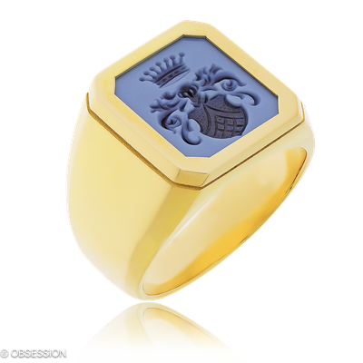 Siegel Siegelring in Gelbgold, mit einer Ringbreite von 16.2mm und einer Ringgrösse von 62