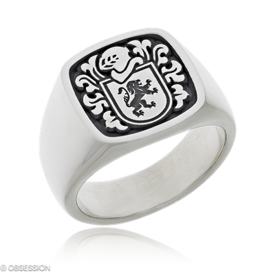 Wappen Wappenring in Silber, mit einer Ringbreite von 16.1mm und einer Ringgrösse von 57