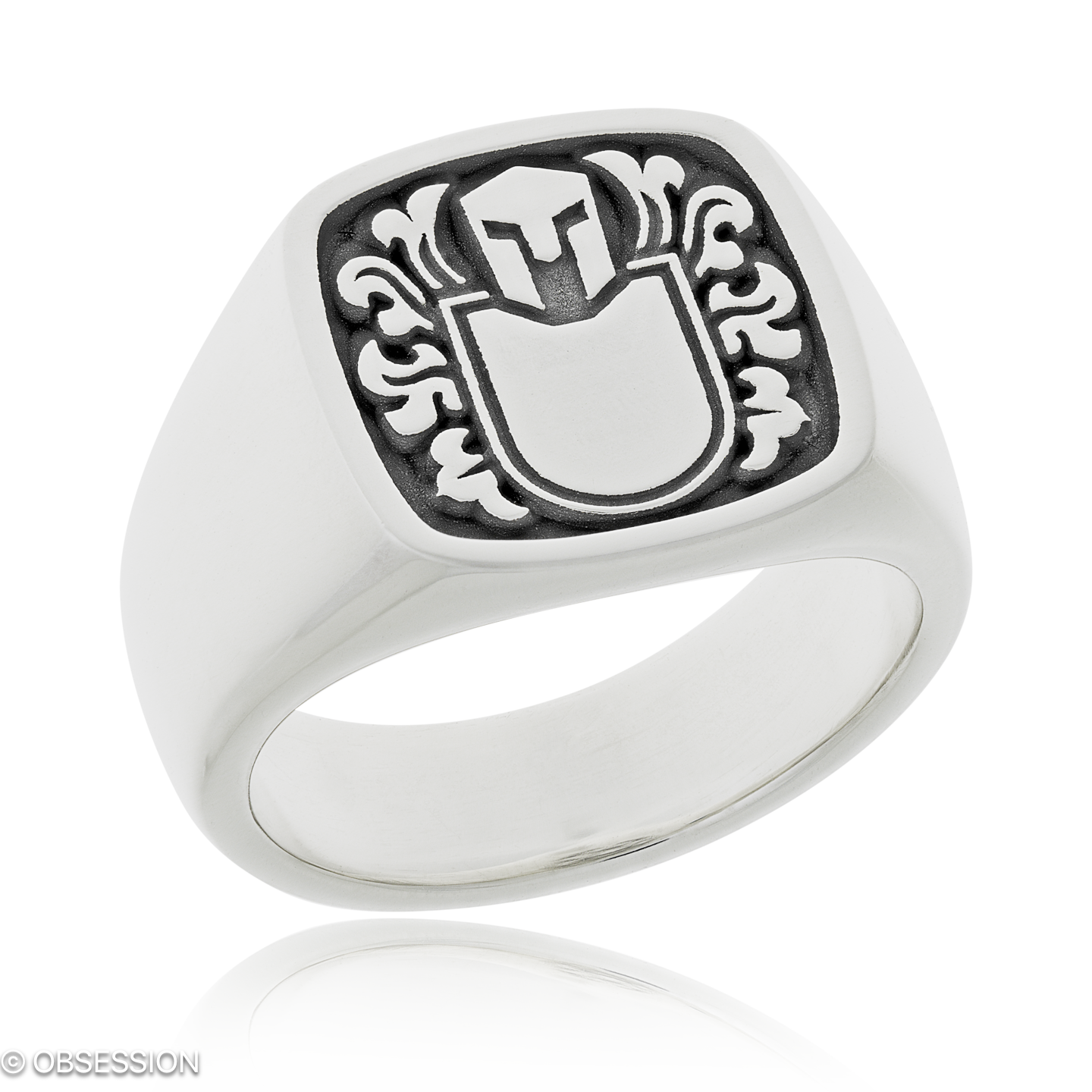 Wappen Wappenring in Silber, mit einer Ringbreite von 16.1mm und einer Ringgrösse von 57
