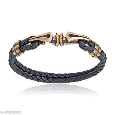 Lederarmband Gremlin in Rotgold, in der Ausführung ohne Edelsteine, ohne Brillanten