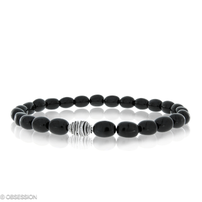 Himalaja Steincollier in Weissgold, mit einer Länge von 440mm.