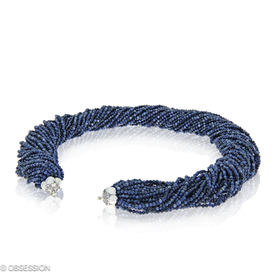 Steincollier Gipsy in Weissgold mit 34 Brillant FG, vs1-vs2