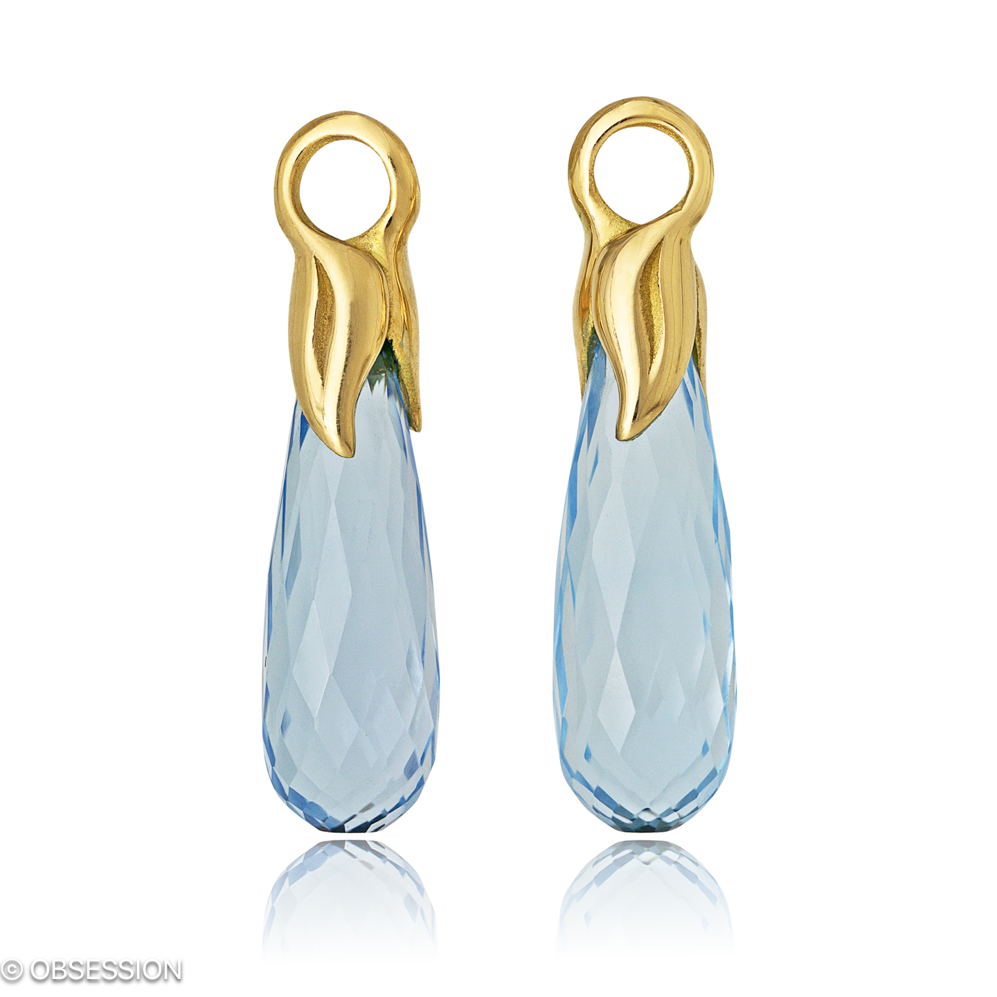 Mermaid Ohrhänger in Gelbgold