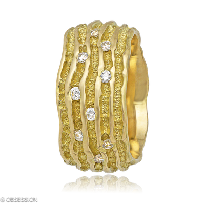 Groove Partnerring in Gelbgold, mit einer Ringbreite von mm und einer Ringgrösse von 52