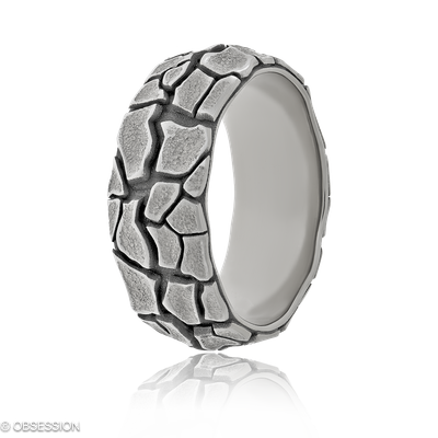 Sahara Partnerring in Weissgold, mit einer Ringbreite von 8.5mm und einer Ringgrösse von 62