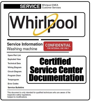 Whirlpool FWF81683WE EU  Washing Machine Service Manual and Technicians Guide