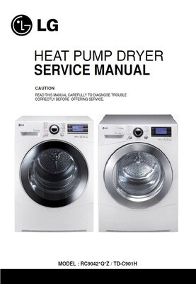 LG RC9042AQ3Z TD-C901H Dryer Service Manual and Technical Troubleshooting