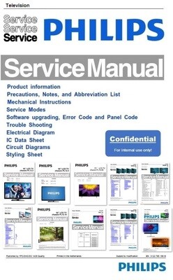 Philips 58PUS8545 58PUS8555 58PUS9005 TV Service Manual