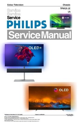Philips 65OLED984 65OLED934 65OLED854 65OLED804 OLED TV Service Manual + Schematics