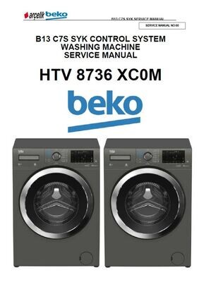 Beko HTV 8736 XC0M Washing Machine Service Manual