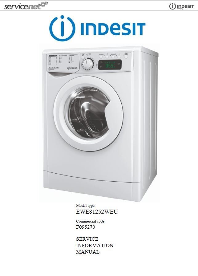 Indesit EWE 81252 W EU Washing Machine Service Manual
