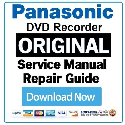 Panasonic DMR XW390 XW390GL DVD Recorder Service Manual