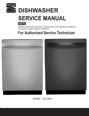Kenmore Elite 14673 14677 Dishwasher Service Manual and Repair Instructions