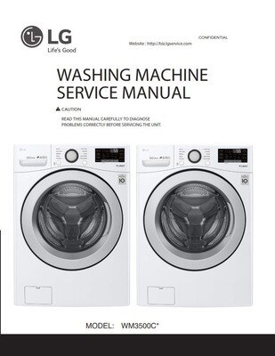 LG WM3500CW  Washing Machine Service Manual and Repair Guide