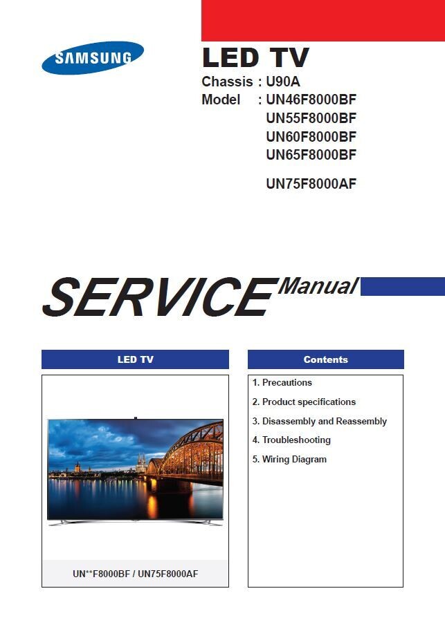 Samsung UN75F8000 UN75F8000AF  TV Service Manual