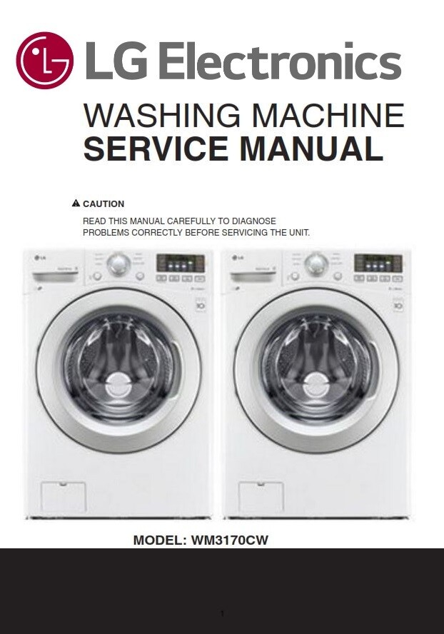 LG WM3170CW Washing Machine Service Manual