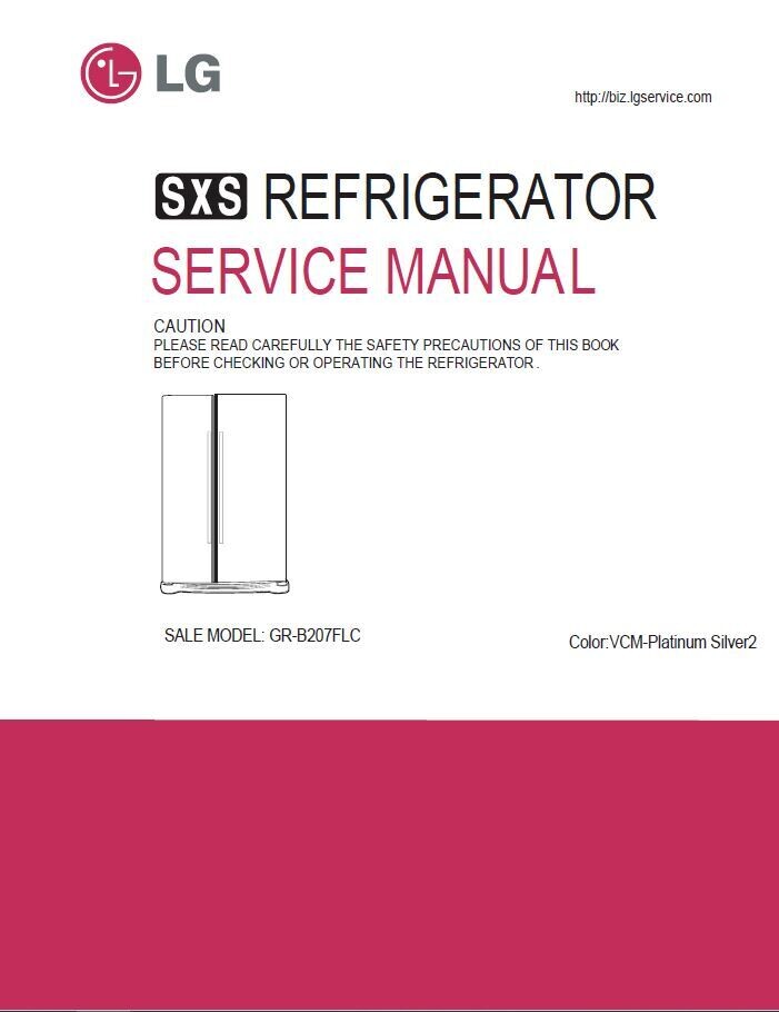 LG GR B207FLC Refrigerator Service Manual and Repair Guide