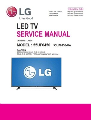 LG 55UF6450 4K Ultra HD LED Smart LED TV Service Manual and Repair Guide