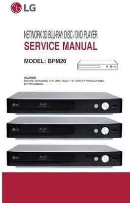 LG BPM26 Blu Ray Player Service Manual