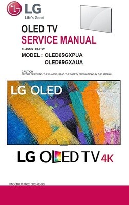 LG OLED65GXPUA OLED65GXAUA 4K Smart OLED TV Service Manual