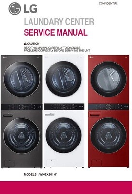 LG WKGX201HBA WKGX201HWA WKGX201HRA Laundry Center Service Manual