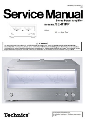 Technics SE-R1  Amplifier Service Manual and Repair Guide