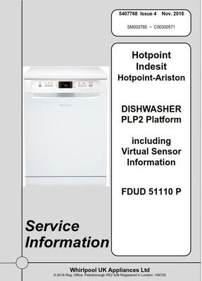 Hotpoint FDUD 51110 P Dishwasher Service Manual