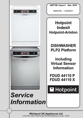 Hotpoint FDUD 44110 P 44110 X Dishwasher Service Manual