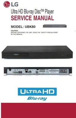LG UBK80 Blu Ray Player Service Manual