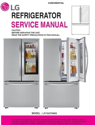 LG LFCS27596S Refrigerator Service Manual and Repair Guide