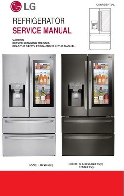 LG LMXS28596 LMXS28596S LMXS28596D Refrigerator Service Manual