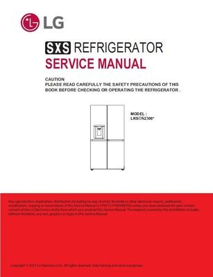LG LRSOC2706S LRSOC2706D Refrigerator Service Manual