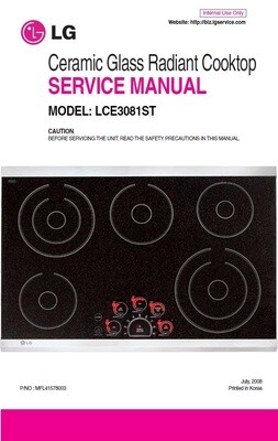 LG LCE3081ST Cooktop Service Manual