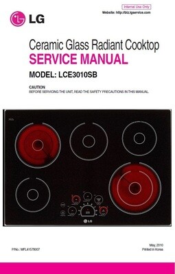 LG LCE3010SB Cooktop Service Manual