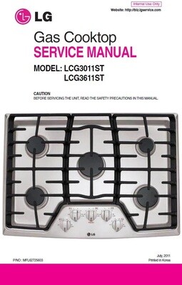 LG LCG3011ST LCG3611ST Gas Cooktop Service Manual