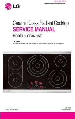 LG LCE3681ST  Cooktop Service Manual