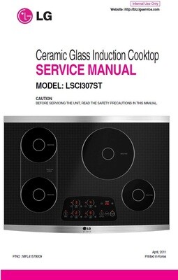LG LSCI307ST Cooktop Service Manual
