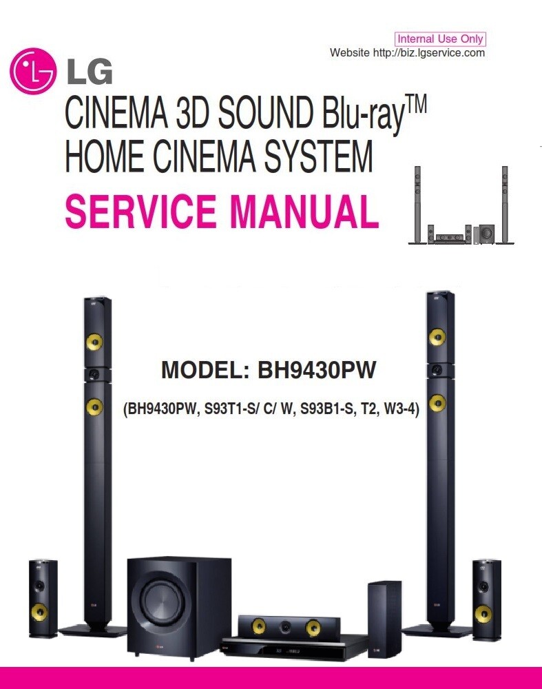 LG BH9430PW Home Theater System Service Manual