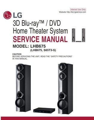 LG LHB675 Home Theater System Service Manual
