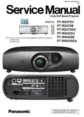 Panasonic PT RZ470 RW430 Projector Service Manual