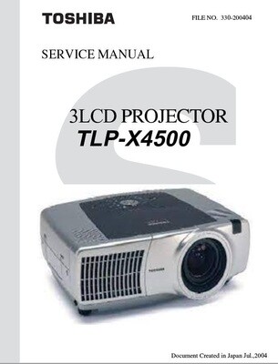 Toshiba TLPX X4500 Projector Service Manual