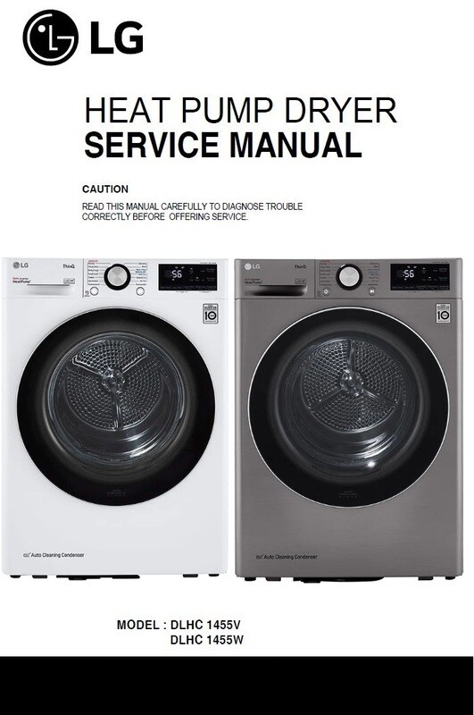 LG DLHC455W DLHC455V Dryer Service Manual