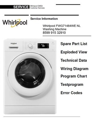 Whirlpool FWG71484WE NL  Washing Machine Service Manual and Technicians Guide