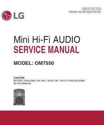 LG XBOOM OM7550 Speaker System Service Manual and Repair Guide