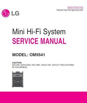 LG OM5541 X-Boom Cube Service Manual and Repair Guide