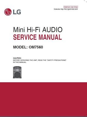 LG XBOOM OM7560 Speaker System Service Manual and Repair Guide