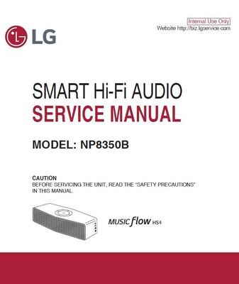 LG NP8350B Speaker System Service Manual and Repair Guide