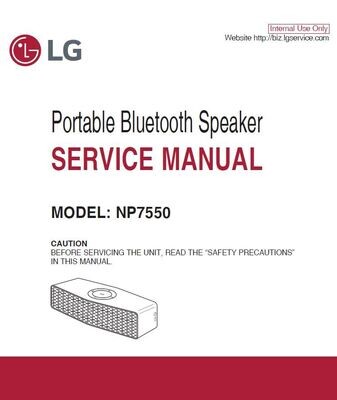 LG NP7550 Speaker System Service Manual and Repair Guide